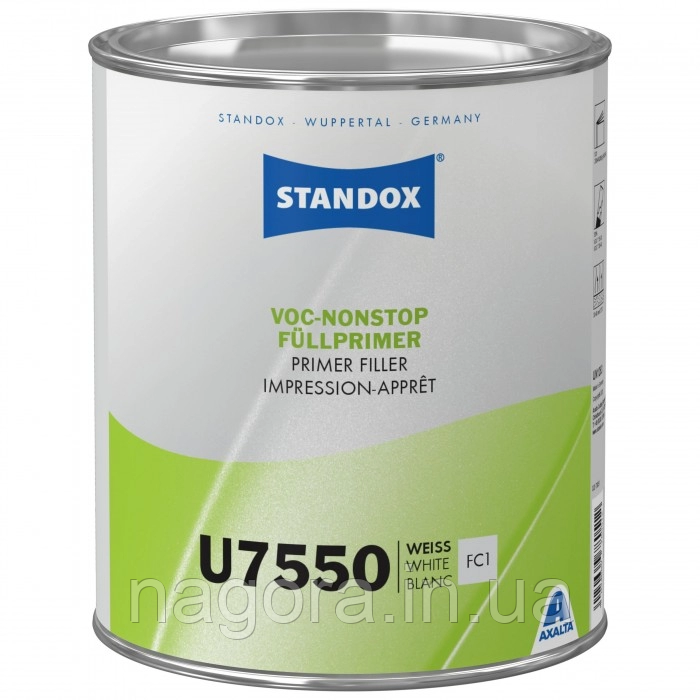 Грунт-наповнювач Standox VOC Nonstop Primer Filler U7550 White (3.5л)