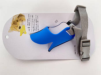 Силіконовий намордник для собак качка Синій, S d-12 см