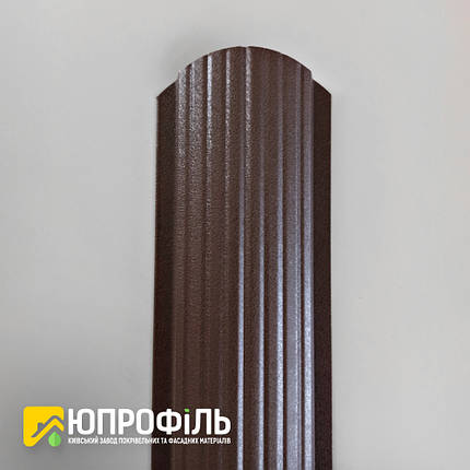 ✅ Паркан металевий Коричневий RAL 8017 матовий односторонній, фото 2