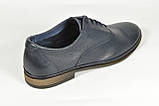 Чоловічі класичні туфлі, натуральна шкіра, колір синій, розмір 41, фото 3