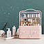 Органайзер для косметики Пилезахисний Водонепроникний Cosmetic Storage Box LD 288 Двох'ярусний бокс Рожевий, фото 4