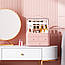 Органайзер для косметики Пилезахисний Водонепроникний Cosmetic Storage Box LD 288 Двох'ярусний бокс Рожевий, фото 6