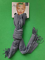 Шарф женский теплый цвета джинс - размер шарфа приблизительно 170*65см, 100% полиэстер