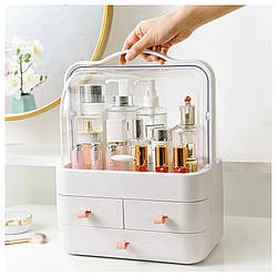 Органайзер для косметики Пилезахисний Водонепроникний Cosmetic Storage Box LD 288 Двох'ярусний бокс Сірий