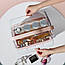 Органайзер для косметики Пилезахисний Водонепроникний Cosmetic Storage Box LD 288 Двох'ярусний бокс Сірий, фото 11