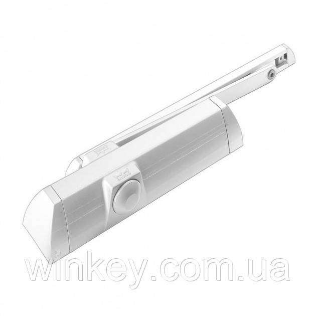 Дверний доводчик Dorma TS 90 Impulse зі ковзної шиною білий