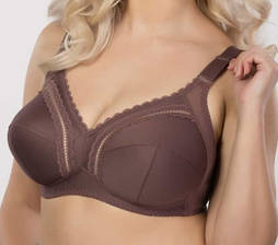 Бюстгальтер великих розмірів без кісточок, кавовий