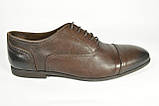Чоловічі класичні туфлі, натуральна шкіра, колір коричневий 40, фото 3