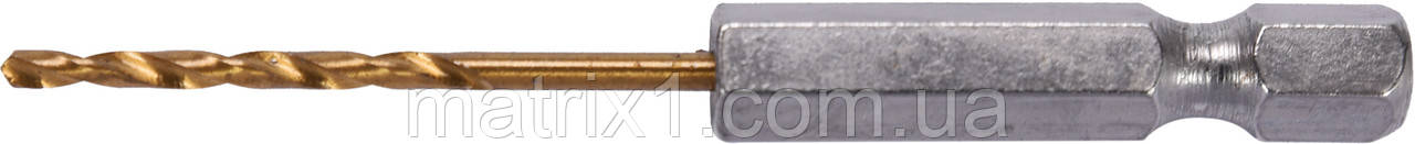 Свердло для металу із шестигранним хвостовиком HSS-TIN, 2 мм, YATO, фото 1