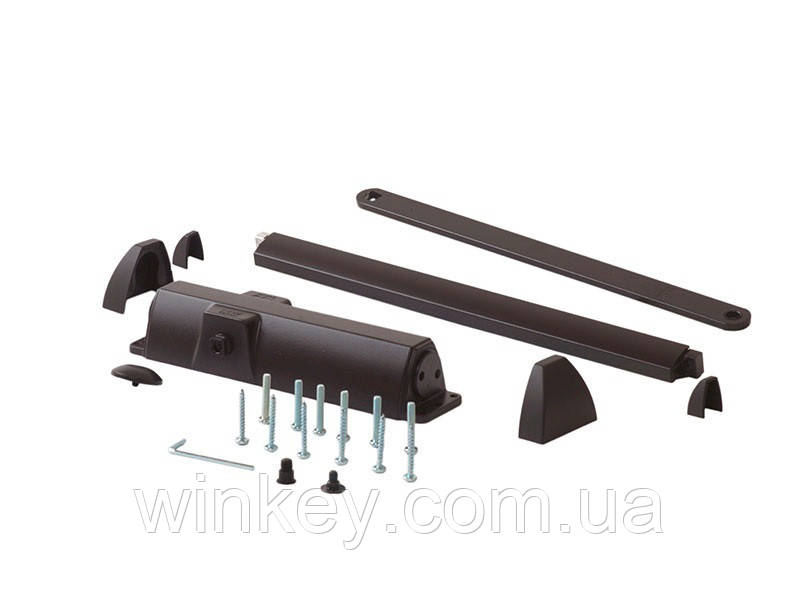 Доводчик дверний Dorma TS 90 Impulse зі ковзної шиною коричневий
