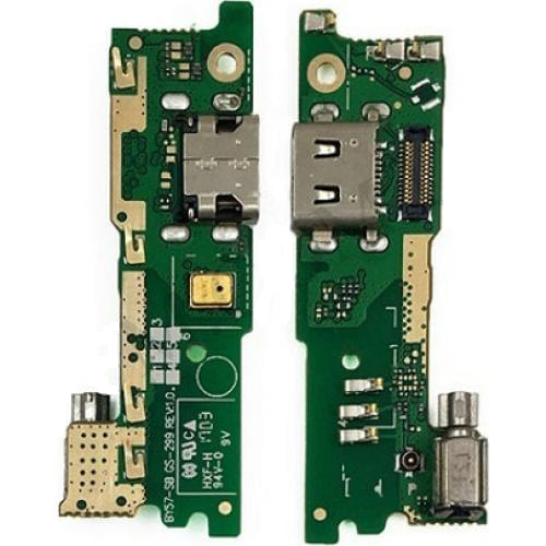 Шлейф (Flat cable) Sony G3112 Xperia XA1 Dual з роз'ємом зарядки, з мікрофоном, з вібродзвінком