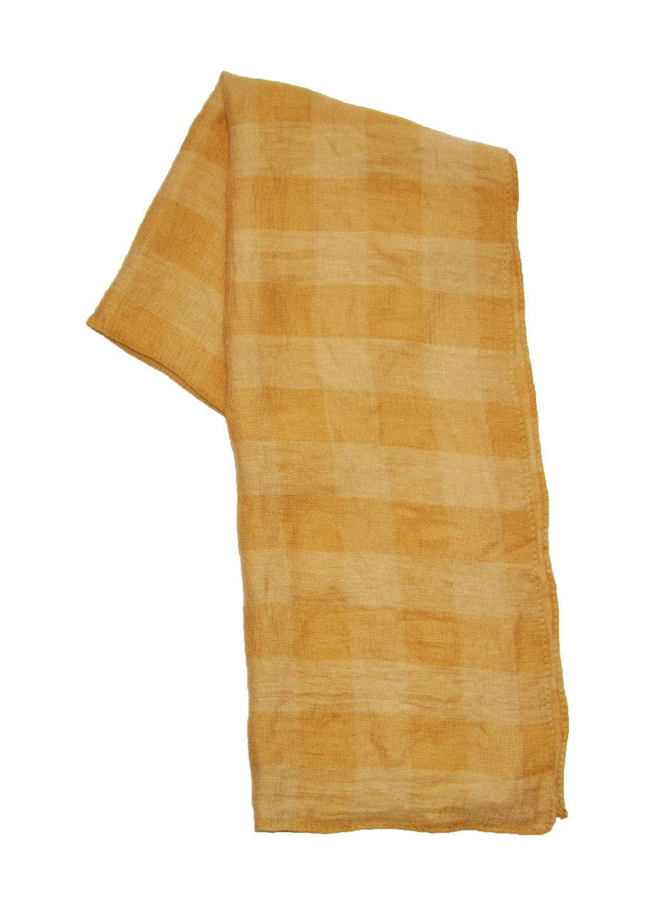 Шарф дитячий демісезонний в клітинку жовтий