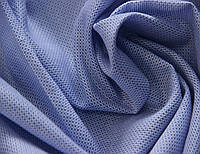 Последний отрез 0,85м. Сорочечная ткань итальянская хлопковая геометрический принт голубого/белого цвета G 296