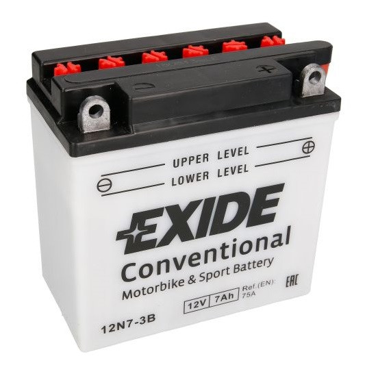 Акумулятор мото EXIDE 12 V 7 Ah 75 A (-/+) 135x75x133 мм (12N7-3B)