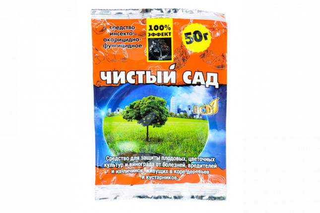 Інсекто-фунгіцид Чистий сад (ДНОК), 50 г, ефективний захист саду., фото 1