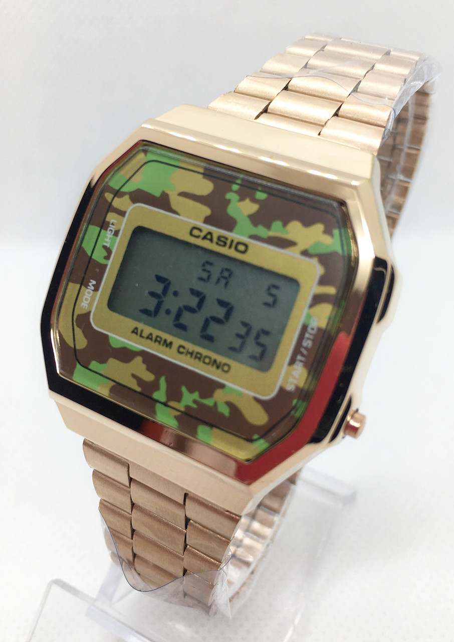 Годинники чоловічі наручні електронні CASIO (Касіо), золото з камуфляжним циферблатом ( код: IBW608YH )