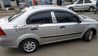Дефлектори вікон (вітровики) Chevrolet Aveo 3 sed 2006-2011 (HIC)