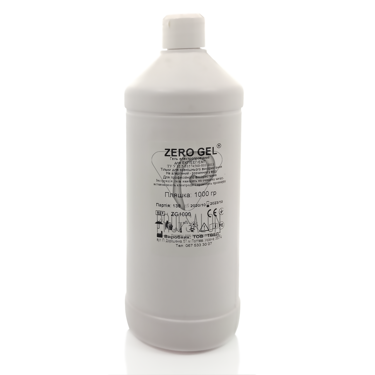 Гель високопровідний електродний для ЕКГ, ЕЕГ, ЕМГ ZERO GEL, 1000 гр.