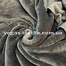 Тканина Махра Велсофт двостороння полірована Темно-сірий ширина 1.8 м, фото 2