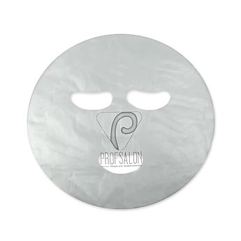 Маска-серветка косметологічна з отворами для очей і рота, поліетиленова, прозора 50 шт