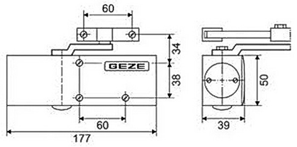 Доводчик дверной Geze TS 1500 до 80 кг антрацит (Германия) - фото 9 - id-p1361616823