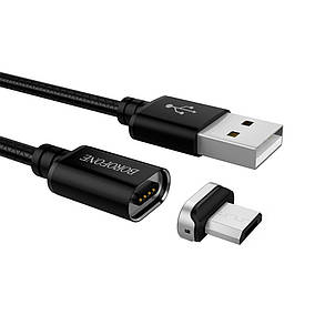 USB кабель магнитный Borofone BU1 Micro 1,2m 3A чёрный, фото 2
