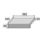 Бортова плитка Aquaviva Granito Gray, Г-подібна, 595x345x50 (20), фото 2
