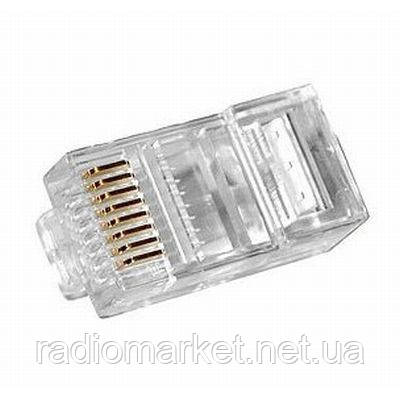 Штекер 8р8с (RJ-45) категорія-6, 10 штук