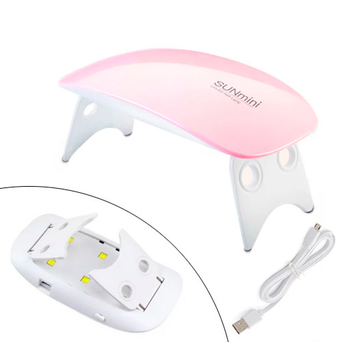 УФ-лампа для сушіння, нарощування гелевих нігтів LKE 12Вт LED + UV USB