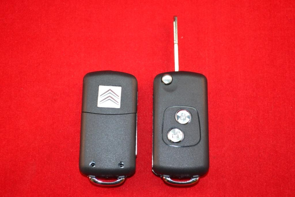 Викидний ключ Citroen c1, c3, c4 на 2 кнопки для переділки зі звичайного, фото 1