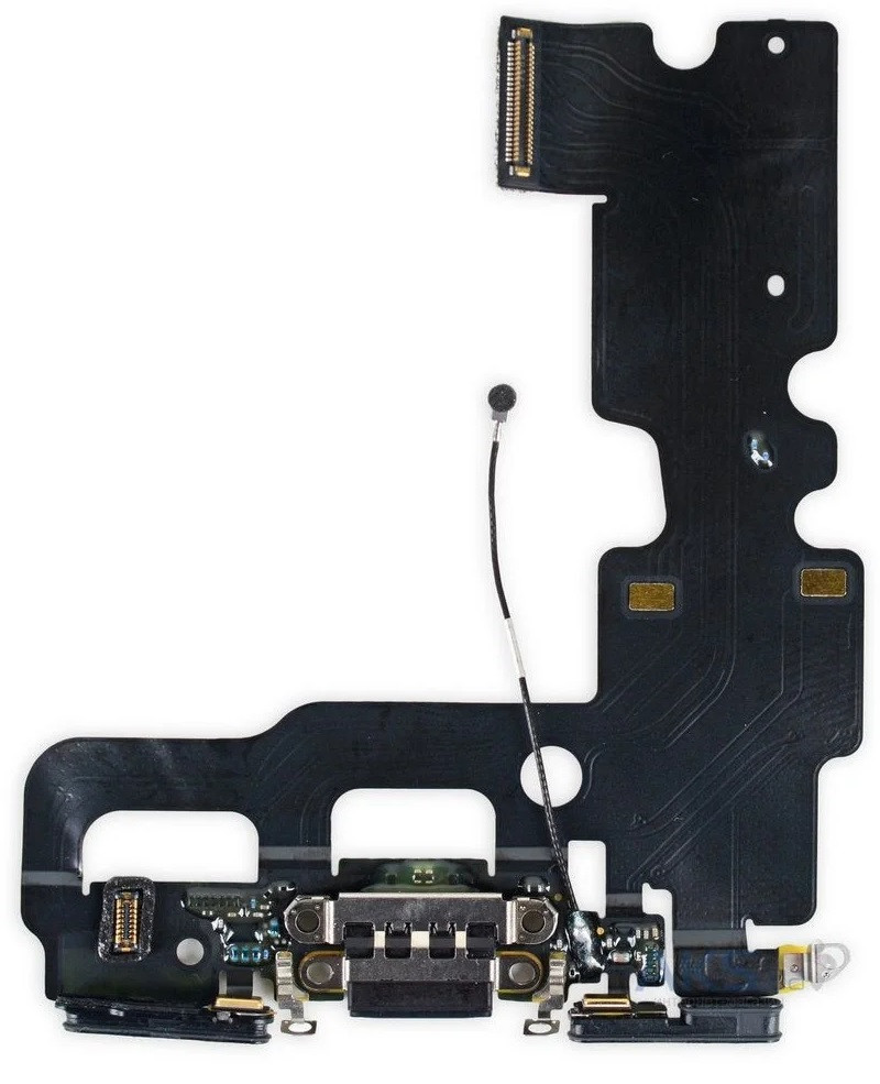 Шлейф для Apple iPhone 7 з роз'ємом живлення, з мікрофоном Чорний, фото 1