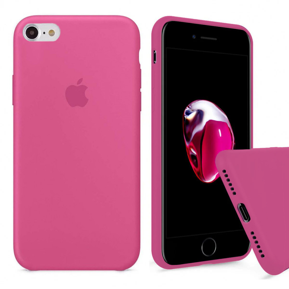 Чохол Silicone FULL case для IPhone 7 Dragon Fruit малиновий