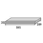 Бортова пряма плитка Aquaviva Granito Light Gray, 595x289x20 мм, фото 2
