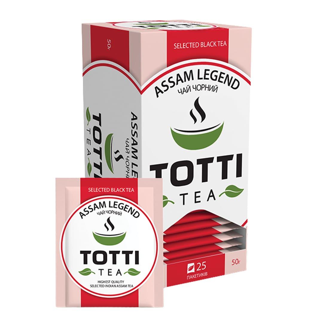 Чай пакетований Totti в індивідуальному пакованні Легендарний Ассам 25 шт.