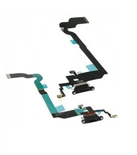 Оригінальний Шлейф для Apple iPhone X коннектора зарядки, коннектора навушників з мікрофоном (Білий), фото 1