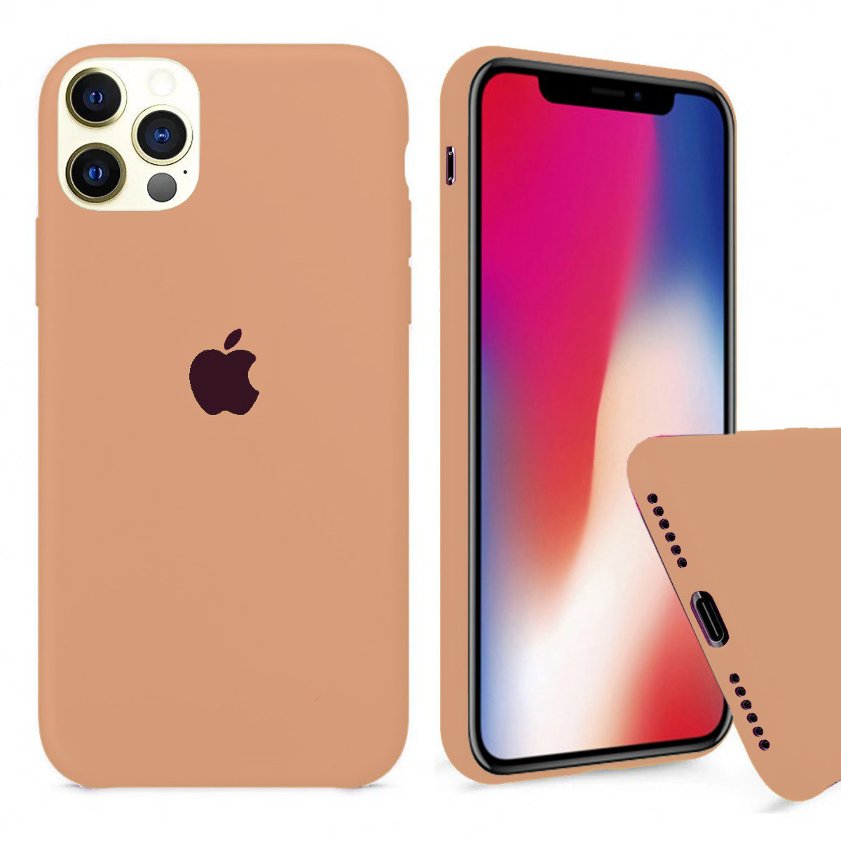 Чохол Silicone FULL case для IPhone 12 Pro Gold золотий