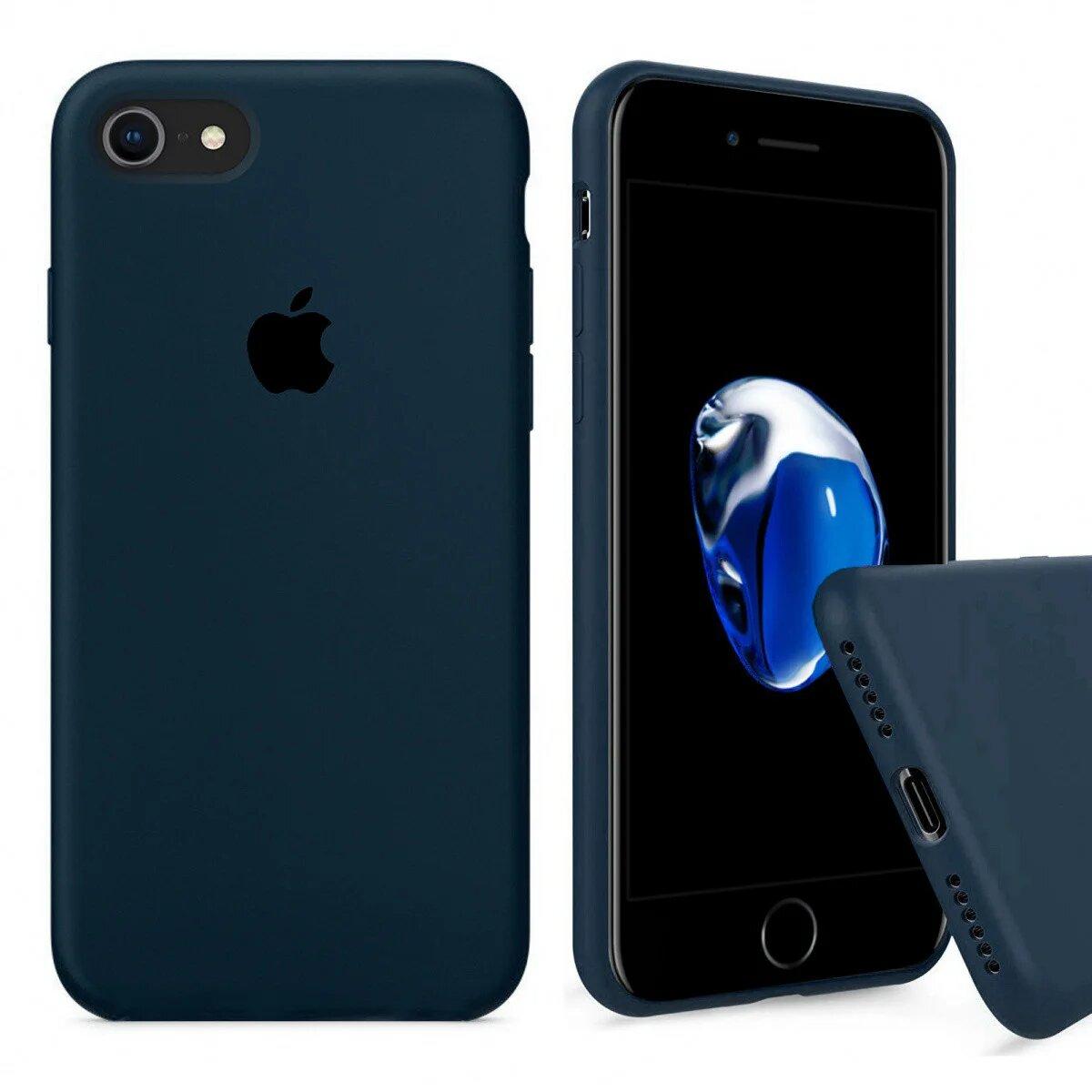 Чохол Silicone FULL case для IPhone 7 Forest green темно-зелений