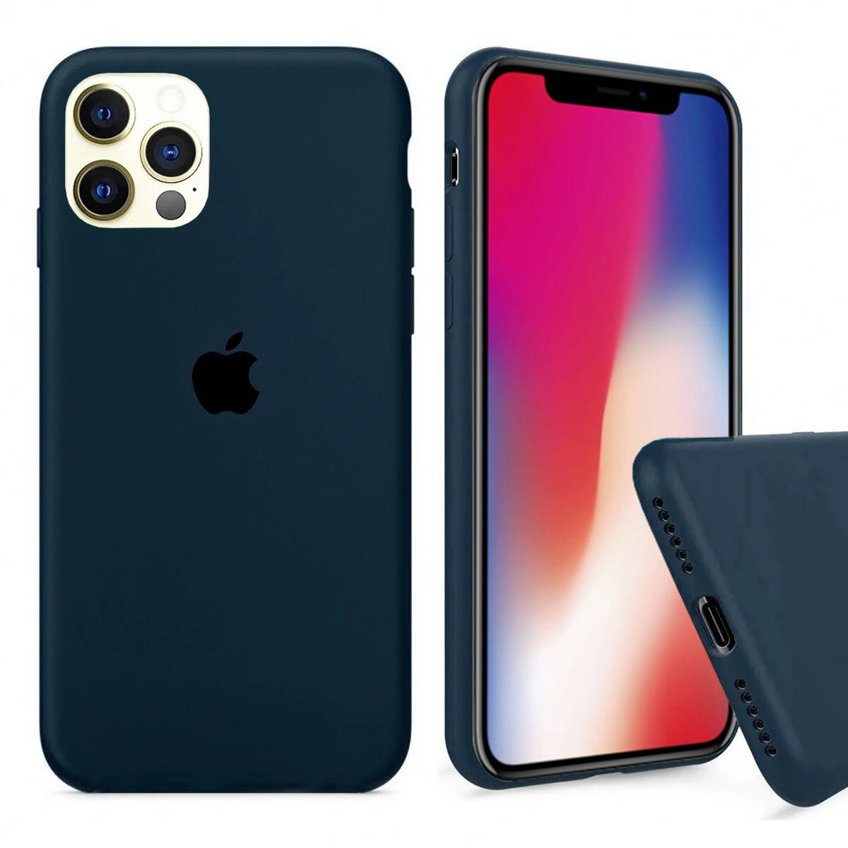 Чохол Silicone FULL case для IPhone 12 Pro Forest green темно-зелений