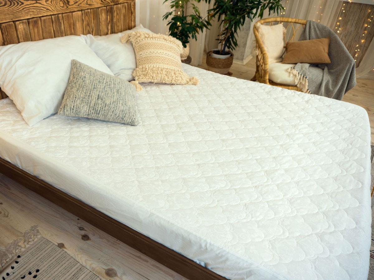 Наматрацник чохол на матрац з бортами 160х200х23 см Leleka-Textile тканина бязь