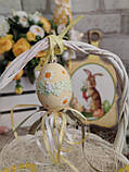 Пасхальне яйце "Ромашки" , Н-6-7 см, для Великоднього кошика, оселі, фото 6