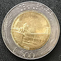 Монета Італії 500 літрів 1982-92 рр.