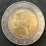 Монета Італії 500 літрів 1982-92 рр., фото 2