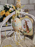 Пасхальне яйце "Ромашки" , Н-6-7 см, яйце прикраса для Великоднього кошика, оселі, фото 9