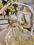 Пасхальне яйце "Ромашки" , Н-6-7 см, яйце прикраса для Великоднього кошика, оселі, фото 10