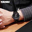Чоловічий кварцовий наручний годинник Skmei 1489 Чорний, фото 6