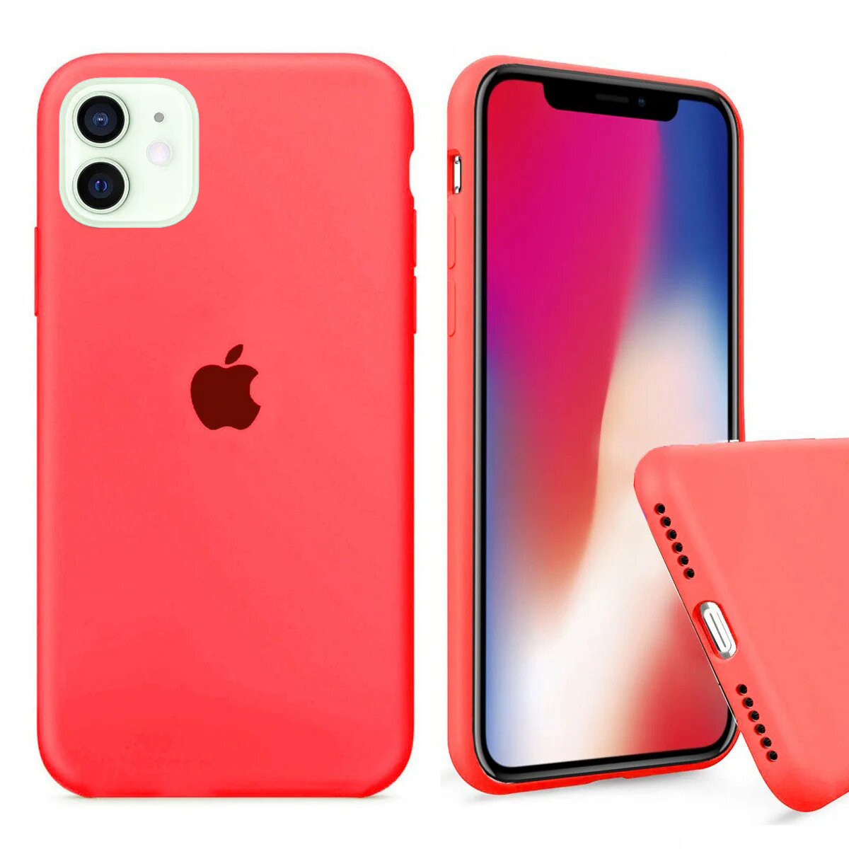 Чохол Silicone FULL case для IPhone 12 Coral кораловий