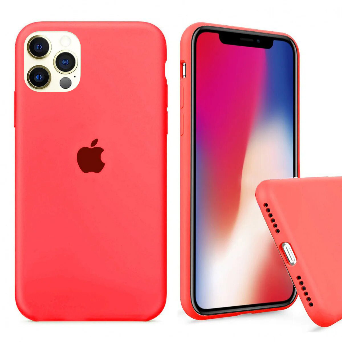 Чохол Silicone FULL case для IPhone 12 Pro Coral кораловий