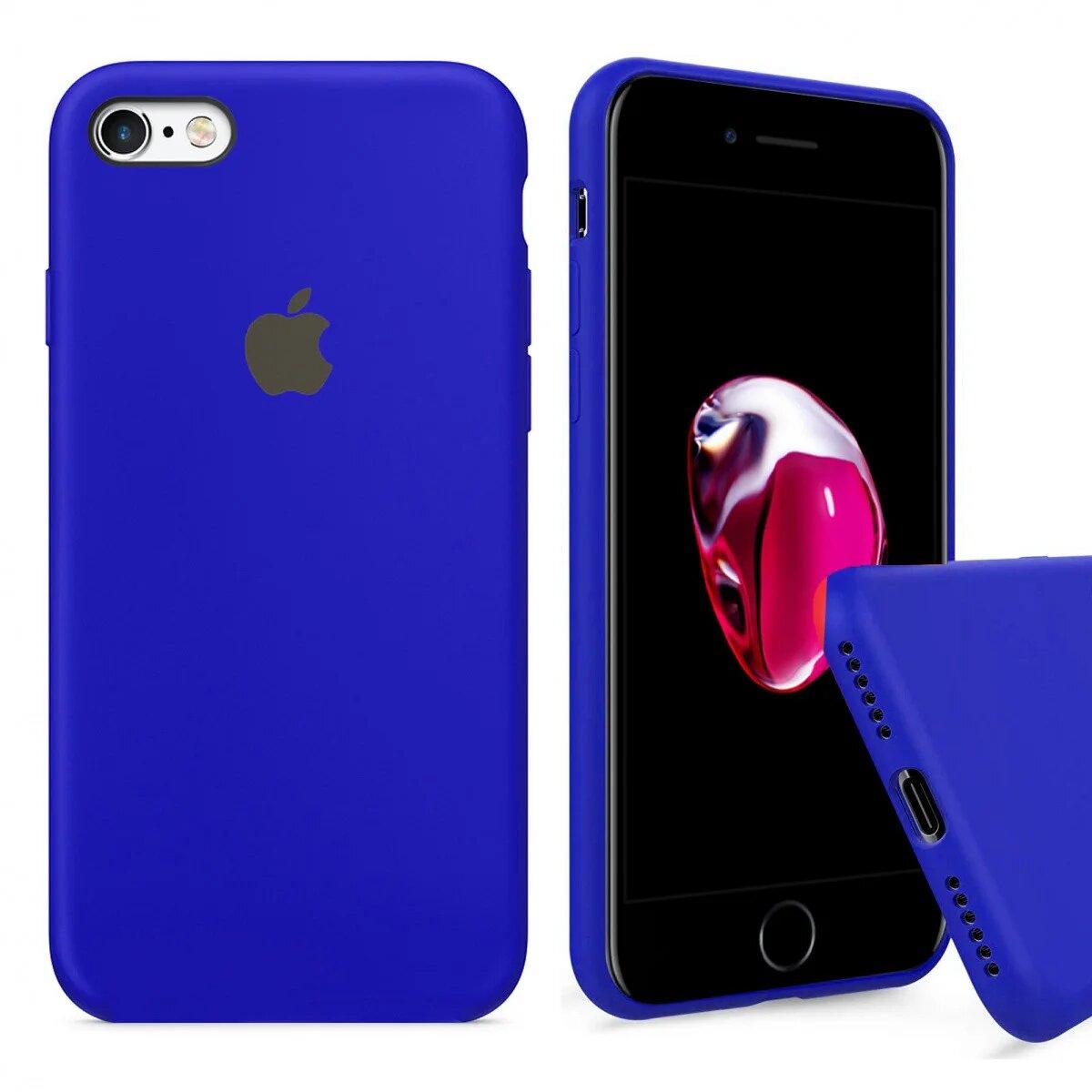 Чохол Silicone FULL case для IPhone 6 Plus/6s Plus Shiny Blue електрик
