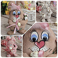 Яйцо пасхальное Кролик, Н-18-20 см, 145/115 грн, подвеска на корзину или заготовка для венка.
