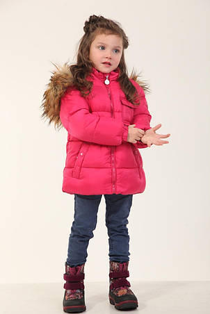 Дитяча зимова куртка для дівчинки 235KRASNAY Червоний, фото 2